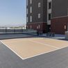 Pickleball court on the outdoor deck