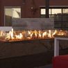 Fire table glowing at dusk