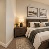 Staged primary bedroom
